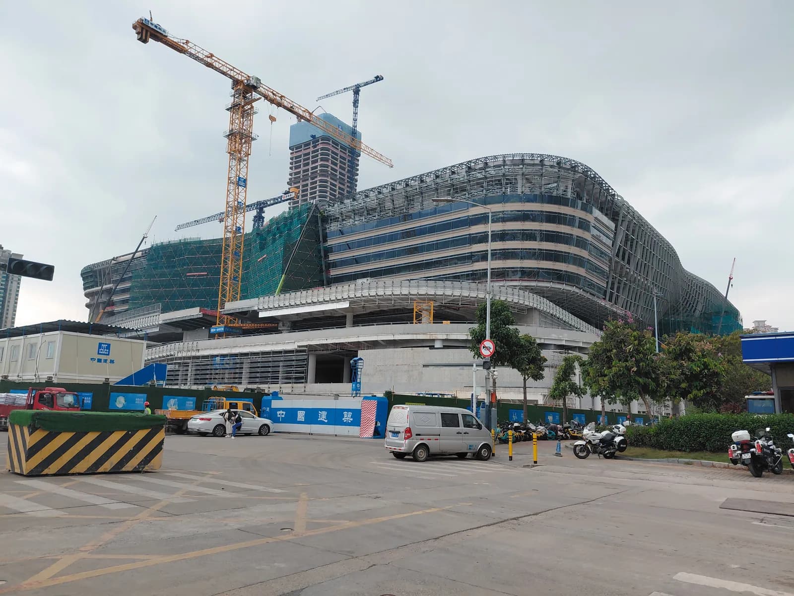 The rebuilt Huanggang port building in Futian, Shenzhen, ahead of its 2026 opening with co-located immigration